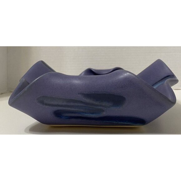 Hilborn Pottery By The Bay Pinch Wave Art Dish Handmade Canada Signed 11.5" - Picture 8 of 8